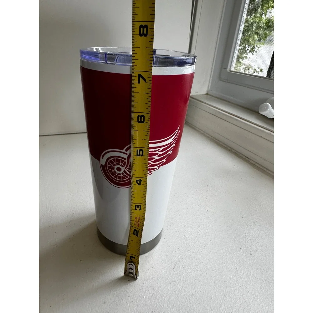 Detroit Red Wings 20oz Stainless Steel Tumbler Red White NHL Travel Mug Lid